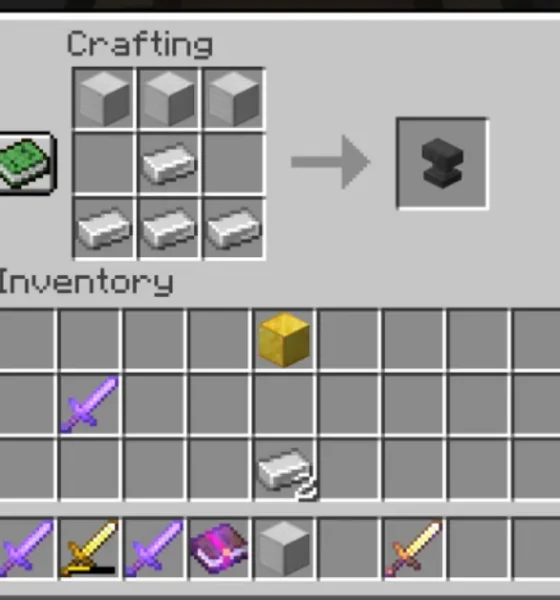 how do you make an anvil in minecraft