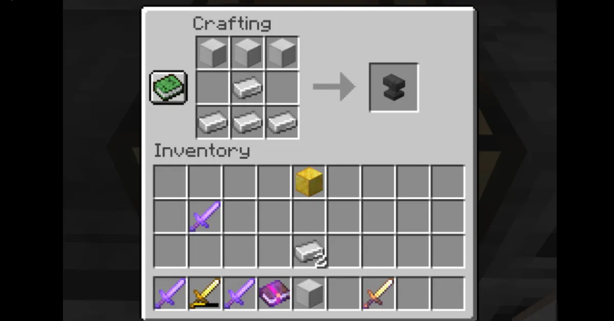 how do you make an anvil in minecraft