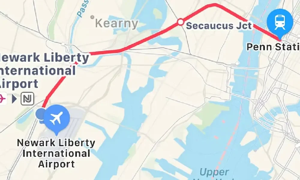 newark penn station to newark airport