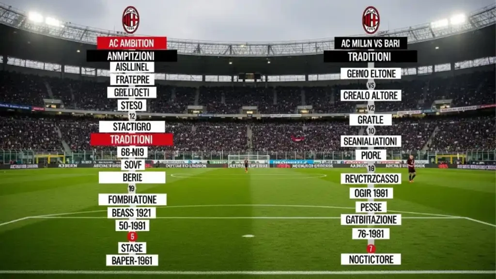 milan vs bari timeline